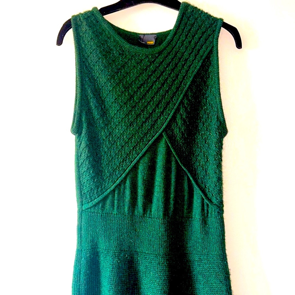 FENDI Rare Find Alpaca Sweater Dress has Low to No Peeling